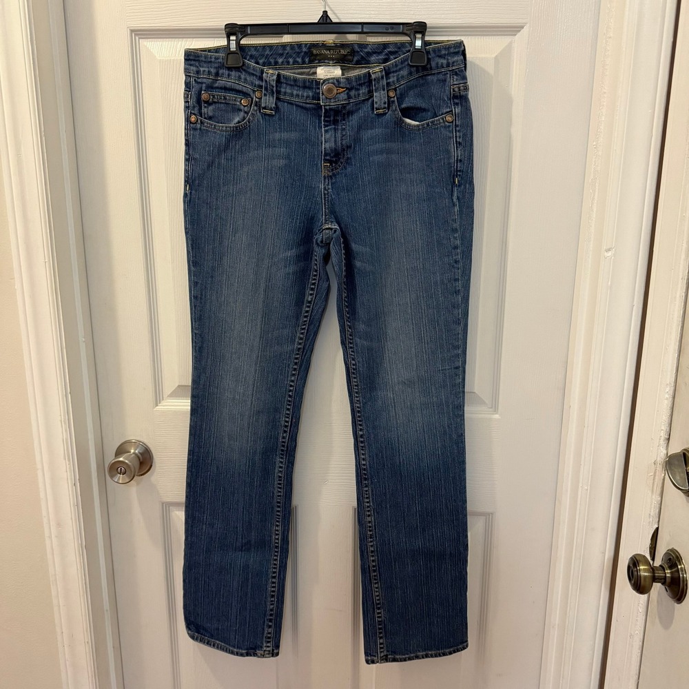 Banana Republic Vtg Women's‎ Size 10 Denim Jeans Straight Leg Mid Rise Cotton